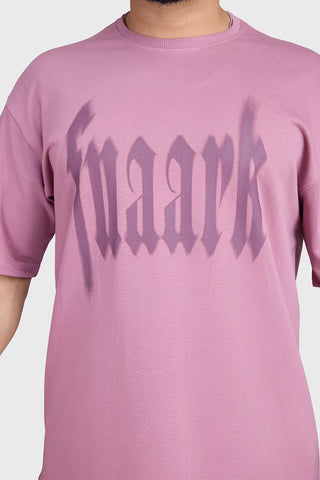 Blurred Oversized T-shirts Dusk Pink