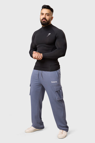 High Neck Compression Full Sleeves T-shirt Black