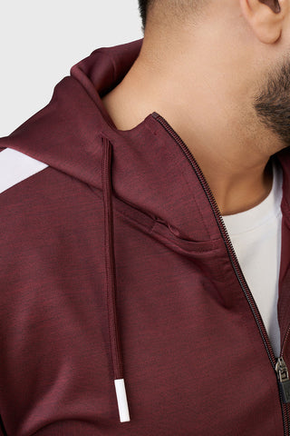 Ignite Melange Jacket Maroon