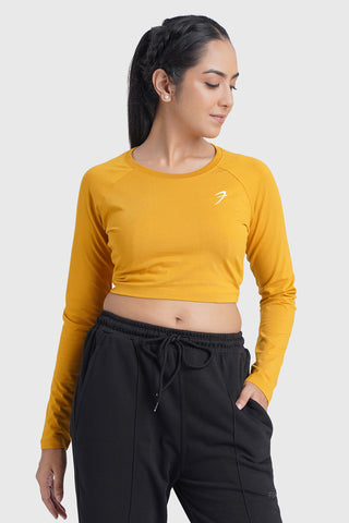 Legacy Crop Top T-shirt Mustard