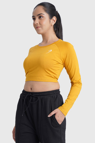 Legacy Crop Top T-shirt Mustard