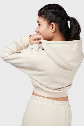 Signature Oversized Cropped Jacket Beige