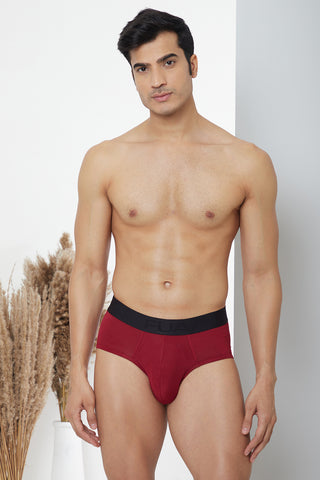 Ultra Soft Modal Briefs Classic Maroon