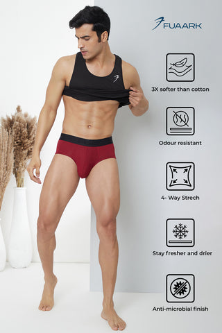 Ultra Soft Modal Briefs Classic Maroon